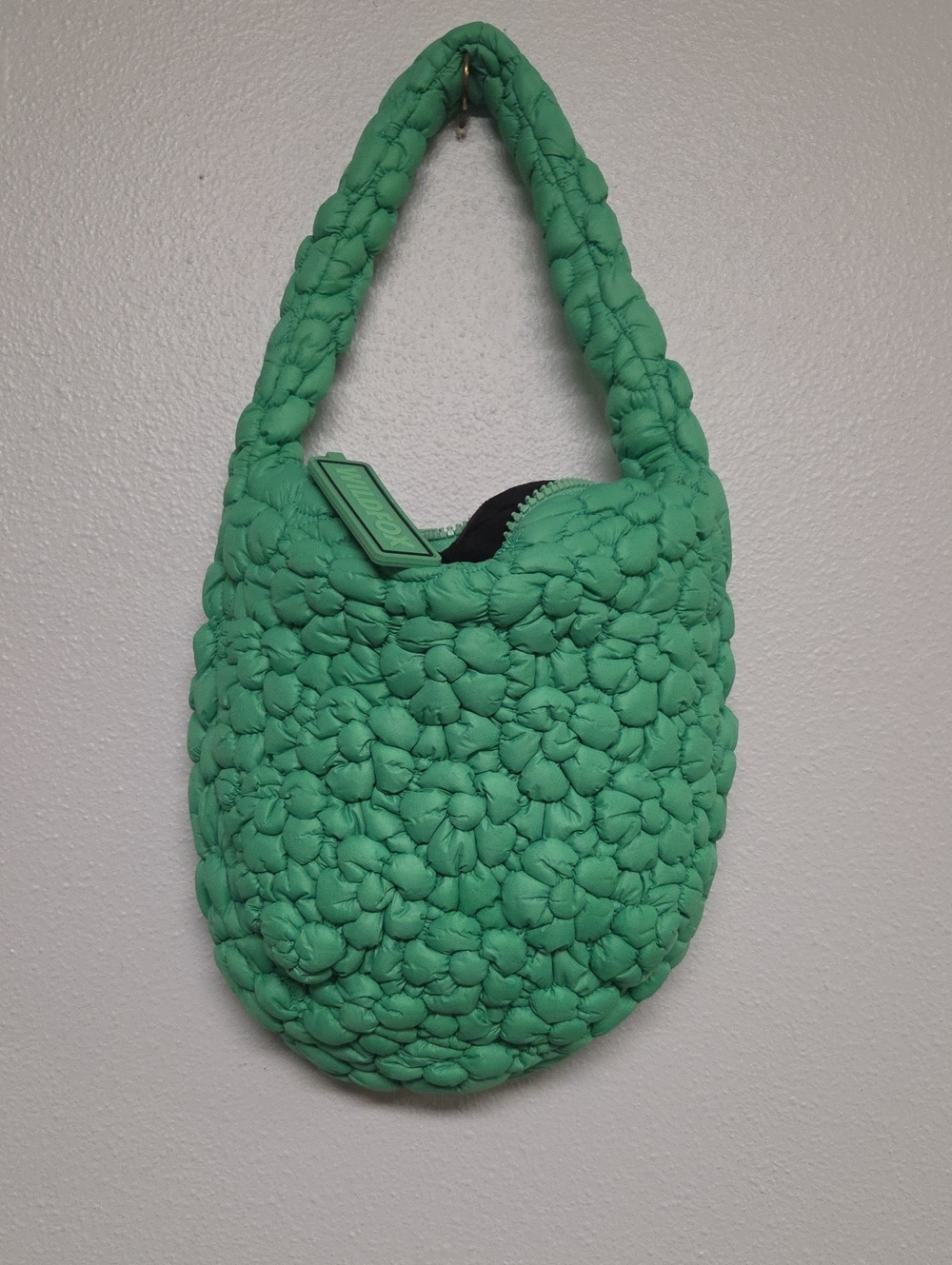 Wildfox Mint Green Quilted Braided-Handle Shoulder Bag